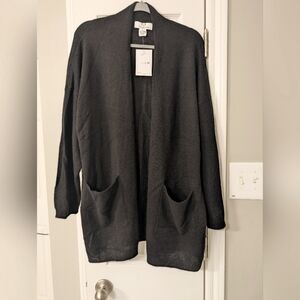 NWT Cashmere Magaschoni Cardigan Sweater Black
